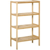 Standregal Bücherregal 4-stufiges Büroregal Bambusregal Lagerregal Natur Standregal Bücherregal 4-stufiges Büroregal Bambusregal Lagerregal Natur von HOMCOM