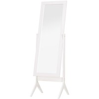 Standspiegel Ganzkörperspiegel Schminkspiegel Erhöhte Füße Pflegeleicht MDF Weiß 47 x 46 x 148 cm Standspiegel Ganzkörperspiegel Schminkspiegel Erhöhte Füße Pflegeleicht MDF Weiß 47 x 46 x 148 cm von HOMCOM