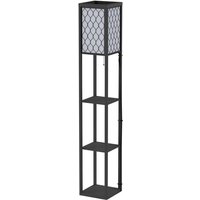 Stehlampe Wohnzimmer mit Regal, Stehleuchte Standleuchte mit E27 Fassung für Wohnzimmer Schlafzimmer, exkl. Glühbirne - Homcom Stehlampe Wohnzimmer mit Regal, Stehleuchte Standleuchte mit E27 Fassung für Wohnzimmer Schlafzimmer, exkl. Glühbirne - Homcom von HOMCOM