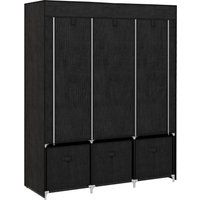 Stoffschrank, Faltschrank mit Reißverschluss, Kleiderschrank, Schwarz von HOMCOM