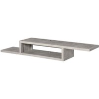 TV Hängeschrank Lowboard Hängeboard Fernsehschrank Spanplatte Zementgrau TV Hängeschrank Lowboard Hängeboard Fernsehschrank Spanplatte Zementgrau von HOMCOM