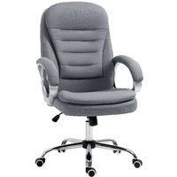 Vinsetto Bürostuhl Arbeitsstuhl Schreibtischstuhl Drehstuhl 360° Ergonomisch Wippfunktion Höhenverstellbar Grau Leinen 64 x 75 x 111-121 cm Vinsetto Bürostuhl Arbeitsstuhl Schreibtischstuhl Drehstuhl 360° Ergonomisch Wippfunktion Höhenverstellbar Grau Leinen 64 x 75 x 111-121 cm von HOMCOM
