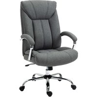 Vinsetto Bürostuhl mit Wippfunktion ergonomischer Stuhl mit gepolsterte Armlehne Kopfstütze höhenver von HOMCOM