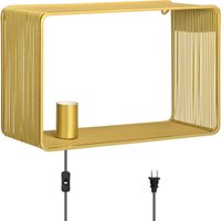 Wandleuchte im Vintage-Design, Wandlicht, e 27 Fassung, 40 w. Kippschalter, Goldfarben - Gold von HOMCOM