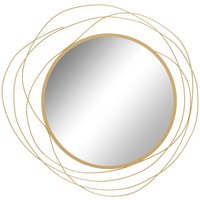 Wandspiegel, Ø65 cm Wandschmuck mit Spiegel, Metallrahmen, für Wohnzimmer Wandspiegel, Ø65 cm Wandschmuck mit Spiegel, Metallrahmen, für Wohnzimmer von HOMCOM