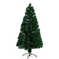 Weihnachtsbaum Tannenbaum Christbaum LED Lichtfaser Stern 5 Modell von HOMCOM