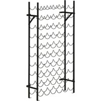 Homcom - Weinregal Weinständer Flaschenregal 60 Flaschen Wandbefestigung Metall Schwarz Homcom - Weinregal Weinständer Flaschenregal 60 Flaschen Wandbefestigung Metall Schwarz von HOMCOM
