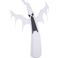 Weiß Halloween Dekoration Selbstaufblasendes Spuk Gespenst Geist LED Beleuchtet von HOMCOM