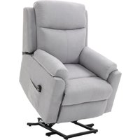 elektrischer Aufstehsessel Sessel mit Aufstehhilfe für Senioren Leinen-Touch Grau 83 x 89 x 102 cm von HOMCOM