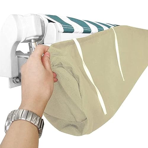 HOMDECR Schutzhülle Für Markisen Abdeckung, Markisenabdeckung Abdeckplane Schutzhülle Markisenschutzhülle Rain Canopy Storage Bag UV-Zelt Wasserdicht Und Staubdichte Abdeckung (3M/9.84ft,Khaki) von HOMDECR