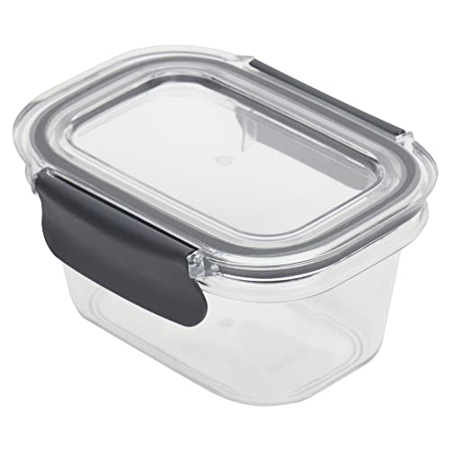 Home Basics 340 ml, luftdichter Lebensmittelbehälter, transparent, 2 Verschlusslaschen, Silikondichtung, ideal für Reste oder Arbeitsessen Home Basics 340 ml, luftdichter Lebensmittelbehälter, transparent, 2 Verschlusslaschen, Silikondichtung, ideal für Reste oder Arbeitsessen von HOME BASICS