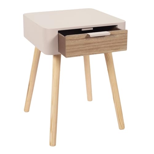 CMP Paris Bedside Table Two-Colour 48 x 40 x 35 cm Pink von HOME DECO FACTORY