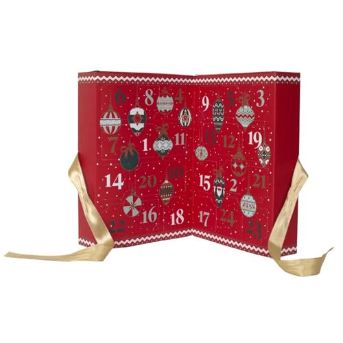 HOME DECO FACTORY, BO0093, Advent Calendar with 24 Scented Candles, Traditional and Festive Design, ideal for Creating a warm Atmosphere Size: 24 Candles, Color: Red HOME DECO FACTORY, BO0093, Advent Calendar with 24 Scented Candles, Traditional and Festive Design, ideal for Creating a warm Atmosphere Size: 24 Candles, Color: Red von HOME DECO FACTORY