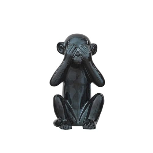 HOME DECO FACTORY, HD0008, Black Monkey Statue 28 cm - Modern and Elegant Decorative Object for Interior, Unique Design, Versatile and Easy to Maintain - Size 28 cm, Black Color, Assorted Colors HOME DECO FACTORY, HD0008, Black Monkey Statue 28 cm - Modern and Elegant Decorative Object for Interior, Unique Design, Versatile and Easy to Maintain - Size 28 cm, Black Color, Assorted Colors von HOME DECO FACTORY