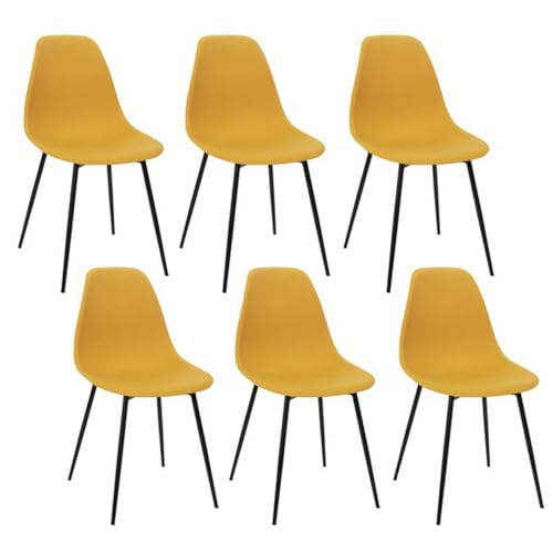 HOME DECO FACTORY, HD0398, Set mit 6 gelben Gustav-Stühlen, Les P'Tits Prix, Möbel, Sitz, Tischsessel, Stuhl, 50,7 x 84,8 x 45,5 cm, Sitzhöhe 45 cm, Gelb-Schwarz HOME DECO FACTORY, HD0398, Set mit 6 gelben Gustav-Stühlen, Les P'Tits Prix, Möbel, Sitz, Tischsessel, Stuhl, 50,7 x 84,8 x 45,5 cm, Sitzhöhe 45 cm, Gelb-Schwarz von HOME DECO FACTORY
