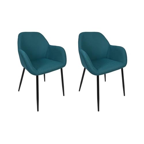 HOME DECO FACTORY, HD0477, Set mit 2 modernen Sesseln in Blau, Elegantes und Komfortables Design, perfekt für Wohnzimmer oder Büro, Maße: 59 x 85 x 557 cm, Farbe: Blau von HOME DECO FACTORY