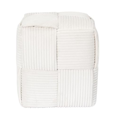 HOME DECO FACTORY, HD0538, Beige gewebter Gerippter Hocker, Elegantes und Komfortables Design, ideal für Wohn- oder Schlafzimmer, vielseitig als Sitz oder Fußstütze, Maße 36 x 38 x 36 cm, beige Farbe HOME DECO FACTORY, HD0538, Beige gewebter Gerippter Hocker, Elegantes und Komfortables Design, ideal für Wohn- oder Schlafzimmer, vielseitig als Sitz oder Fußstütze, Maße 36 x 38 x 36 cm, beige Farbe von HOME DECO FACTORY
