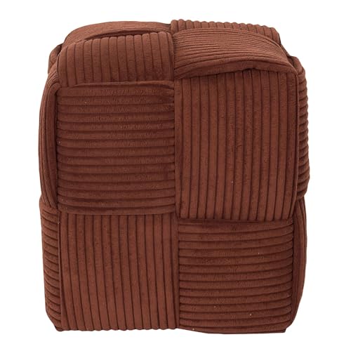 HOME DECO FACTORY, HD0539, Gerippter Hocker aus Terrakotta-Gewebe, Elegantes und Komfortables Design, vielseitig einsetzbar als Sitz- oder Beistelltisch, Maße 36 x 38 x 36 cm, Farbe Terrakotta HOME DECO FACTORY, HD0539, Gerippter Hocker aus Terrakotta-Gewebe, Elegantes und Komfortables Design, vielseitig einsetzbar als Sitz- oder Beistelltisch, Maße 36 x 38 x 36 cm, Farbe Terrakotta von HOME DECO FACTORY