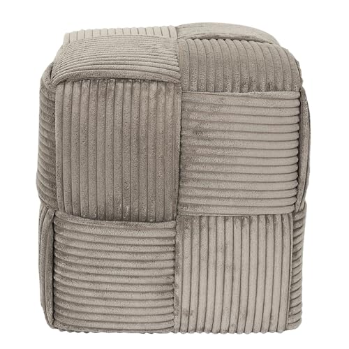 HOME DECO FACTORY, HD0540, geflochtener Gerippter Hocker in Taupe, Elegantes und Komfortables Design, ideal für Wohn- oder Schlafzimmer, vielseitig und pflegeleicht, Maße 36 x 38 x 36 cm, Farbe Taupe HOME DECO FACTORY, HD0540, geflochtener Gerippter Hocker in Taupe, Elegantes und Komfortables Design, ideal für Wohn- oder Schlafzimmer, vielseitig und pflegeleicht, Maße 36 x 38 x 36 cm, Farbe Taupe von HOME DECO FACTORY