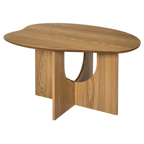 HOME DECO FACTORY, HD7388, Moderner Calypso-Couchtisch, Elegantes und praktisches Design, integrierte Aufbewahrung, ideal für Wohnzimmer, pflegeleicht, 80 x 42 x 60 cm, Braun von HOME DECO FACTORY