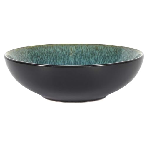 HOME DECO FACTORY, KA0435, Elegant Soup Plate in Durable Ceramic, Modern Design, Ideal for Soup and Dishes, Easy to Maintain, 185 cm, Green and Black von HOME DECO FACTORY
