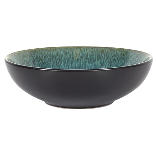 HOME DECO FACTORY, KA0435, Elegant Soup Plate in Durable Ceramic, Modern Design, Ideal for Soup and Dishes, Easy to Maintain, 185 cm, Green and Black von HOME DECO FACTORY
