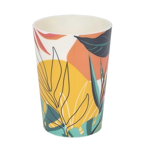 HOME DECO FACTORY, KA0481, Multicolor Tropical Design Reusable Plastic Cup, ideal for Parties and Events, Light and Durable, Easy to clean, 25Cl, Multicolor von HOME DECO FACTORY
