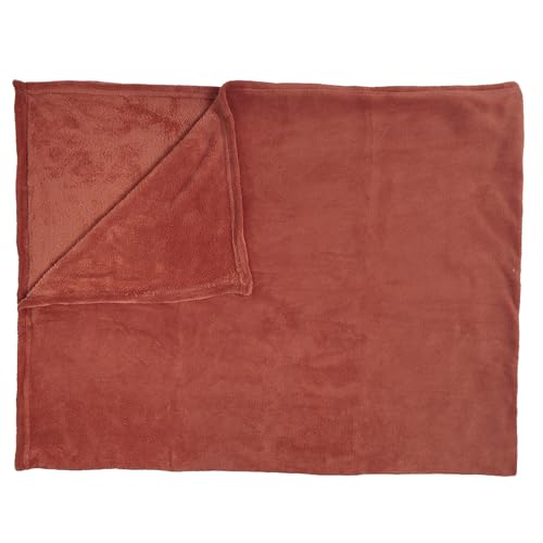 HOME DECO FACTORY, TX0118, Terracotta Microfiber Blanket, Soft and warm, ideal for The Sofa or Bed, modern and trendy Design, Easy to Maintain, 150x200 cm, red HOME DECO FACTORY, TX0118, Terracotta Microfiber Blanket, Soft and warm, ideal for The Sofa or Bed, modern and trendy Design, Easy to Maintain, 150x200 cm, red von HOME DECO FACTORY