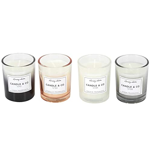 HOME DECO FACTORY - BO5458 Duftkerze X4, Harmony-Set, Höhe: 5,9 cm von HOME DECO FACTORY