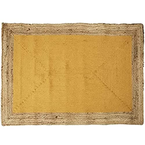 HOME DECO FACTORY - Jute-Teppich, Baumwolle, Senf, 120 x 170 cm, TXO0049 von HOME DECO FACTORY