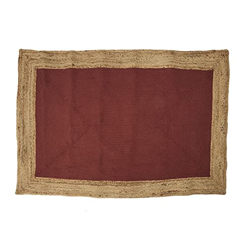 HOME DECO FACTORY - Teppich, Jute, Baumwolle, Terrakotta, 120 x 170 cm von HOME DECO FACTORY