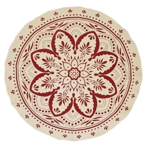 HOME DECO FACTORY Teppich, rund, Bedruckt, Mandala, Terrakotta, 120 cm von HOME DECO FACTORY