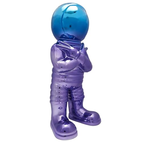 HOME DECO FACTORY, HD0106, Electroplate Astronaut Figurine H33 cm - Multicolored Decorative Statue, Unique and Modern Design, Original Gift Idea for All Interiors - Size H33 cm von HOME DECO FACTORY
