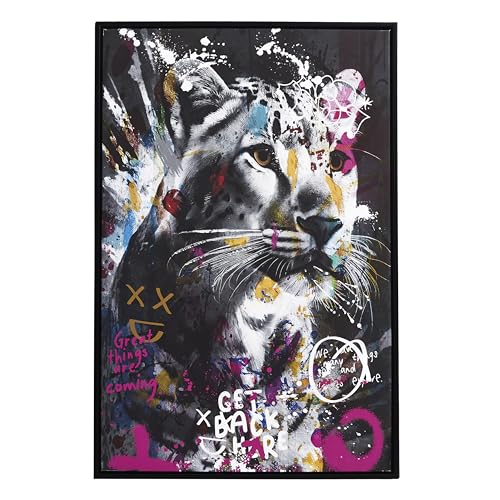 HOME DECO FACTORY, HD0423, Multicolored Cheepard'Color Painting 60x90 cm - Unique Artistic Wall Decoration, Vibrant Design, Ideal for Living Room, Bedroom or Office, 60x90 cm von HOME DECO FACTORY