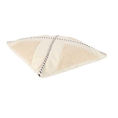 HOME DECO FACTORY, TX0043, Beige and White Bouclette Cushion 40x40 cm - Elegant Design, optimal Comfort, Removable and Practical Cover, Styles of Interior Decoration von HOME DECO FACTORY