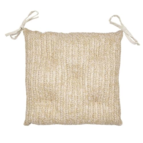 HOME DECO FACTORY, TX0302, Reversible Chair Cushion 40x40 cm, optimal Comfort, Flexible Design, Easy Maintenance, ideal for Indoor and Outdoor use, Brown Color von HOME DECO FACTORY
