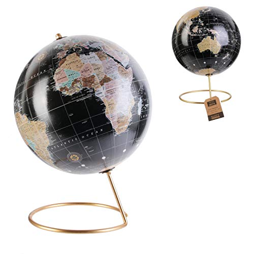 Happy working - Globo terráqueo Decorativo, 21,5 x 29 cm, diseño Original y Creativo von HOME DECO FACTORY