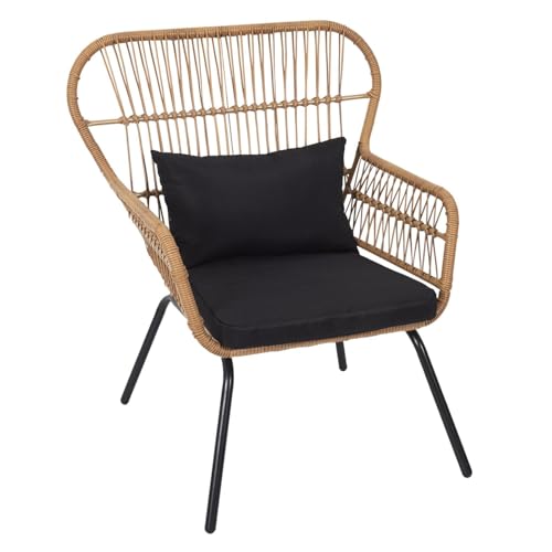 Home Deco Factory-HD7239 Home Deco Factory-HD7239 Sitz, für den Außenbereich, Garten, Entspannung, Schwarz/Natur von HOME DECO FACTORY