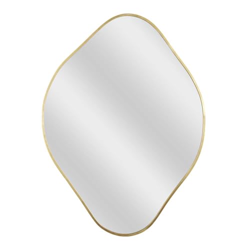Home Deco Factory. HD0113. Goldener Diamant-Dekospiegel 60 cm perfekt für Wohnzimmer. Schlafzimmer oder Flur. Verleihen Sie Ihrem Interieur einen künstlerischen Touch. Gold von JARDIN DECO