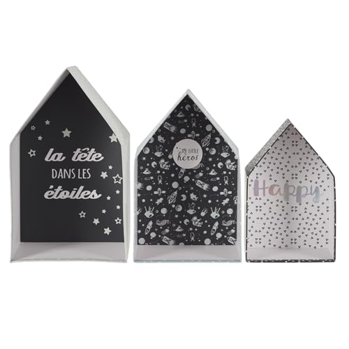 HOME DECO KIDS Aufbewahrungsbox, für Haus, 3 Stück, für Kinderzimmer, Dekoration, für Mädchen, Jungen, Papier – Karton, Hellgrau/Weiß/Schwarz/Himmelsilber, 20 x 12 x 32 HOME DECO KIDS Aufbewahrungsbox, für Haus, 3 Stück, für Kinderzimmer, Dekoration, für Mädchen, Jungen, Papier – Karton, Hellgrau/Weiß/Schwarz/Himmelsilber, 20 x 12 x 32 von HOME DECO KIDS