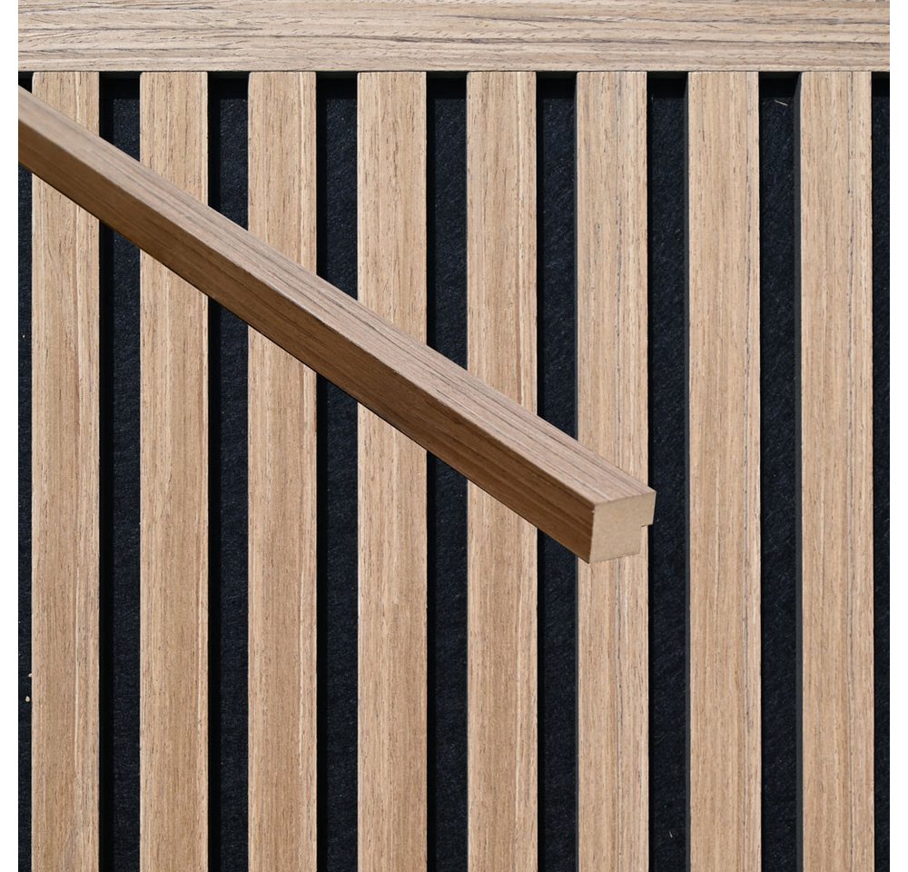HOME DELUXE Abschlussleiste für Akustikpaneel ENDO, MDF, 1-St., passend für Akustikpaneele SONIC, Wandpanelee Lamellenverkleidung von HOME DELUXE