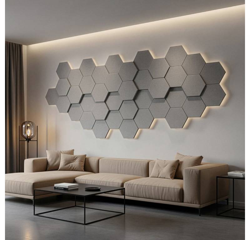 HOME DELUXE Akustikplatte Hexagon selbstklebend SILENT, (10-St) von HOME DELUXE