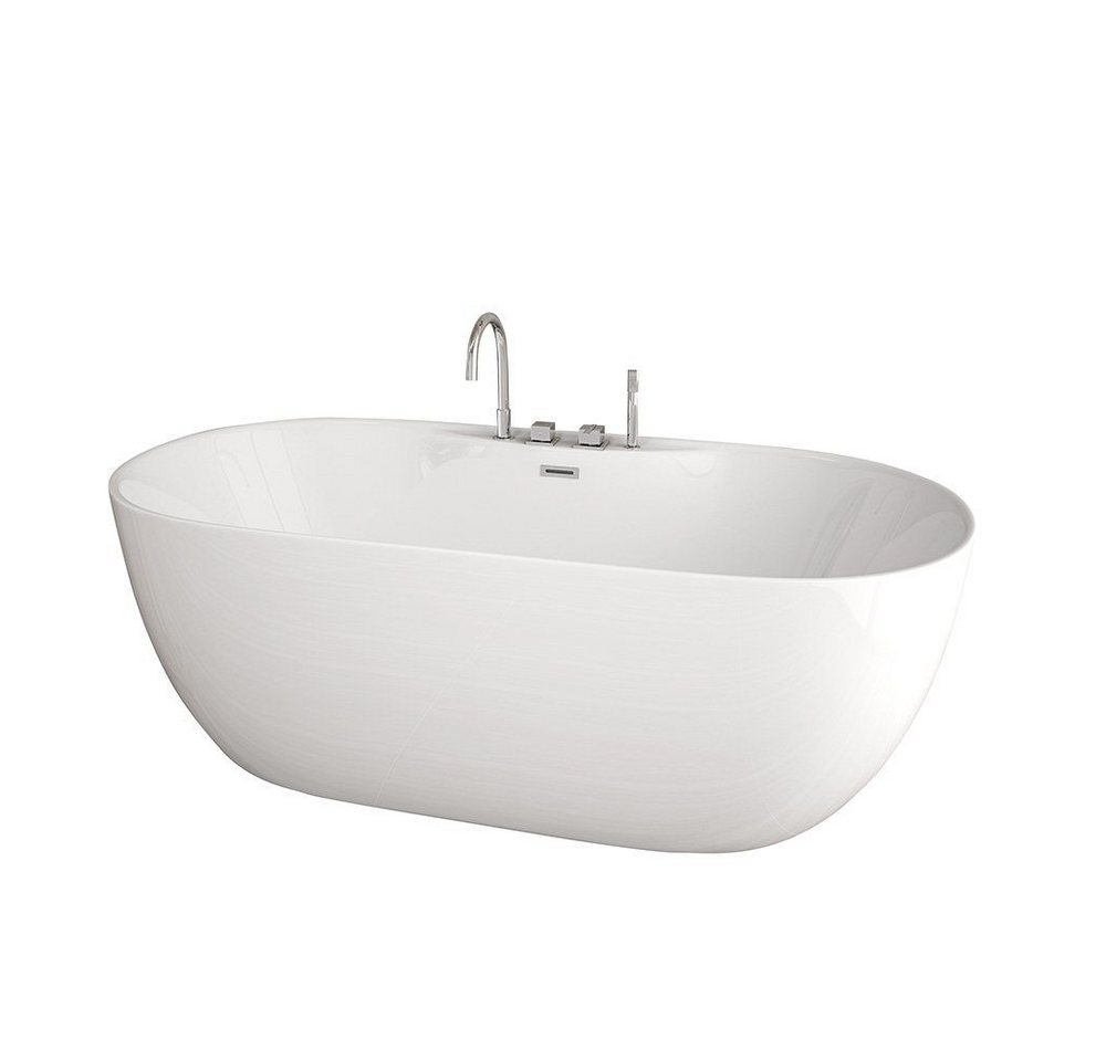 HOME DELUXE Badewanne LENI mit Armatur, (1-tlg), 170 x 80 x 58 cm - Füllmenge: 235 Liter I Freistehende Badewanne Spa von HOME DELUXE