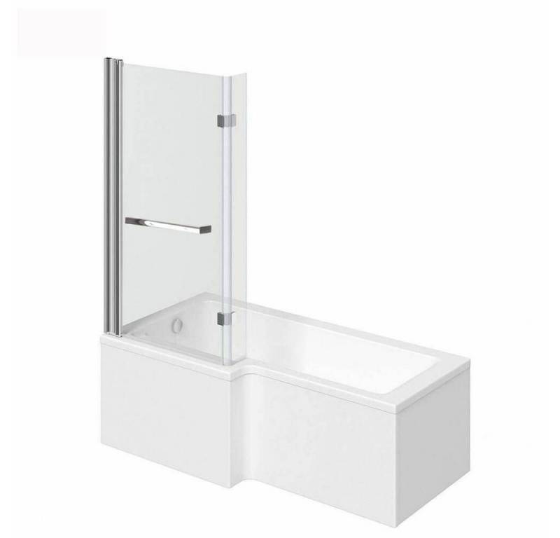 HOME DELUXE Badewanne ELARA, 170 x 85 x 53 Badewanne mit Dusche, inkl. Duschabtrennung & Zubehör von HOME DELUXE