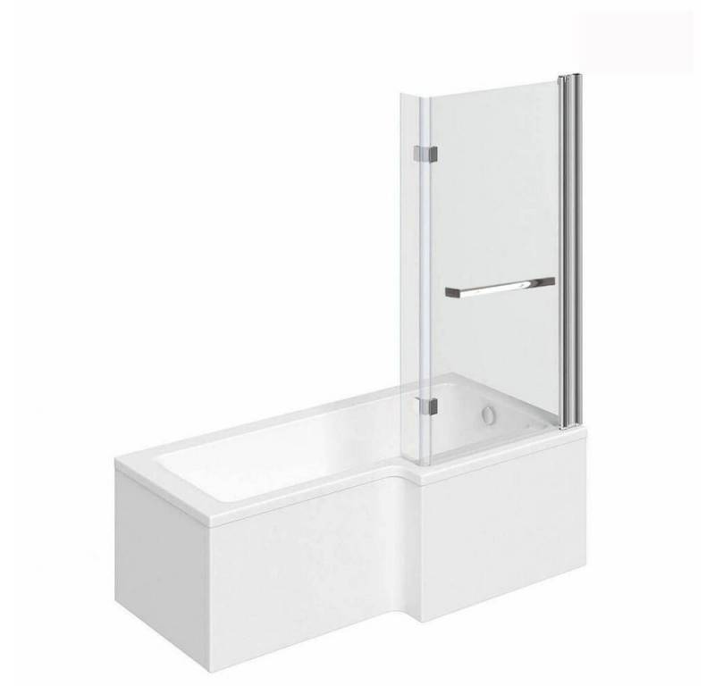 HOME DELUXE Badewanne ELARA, 170 x 85 x 53 Badewanne mit Dusche, inkl. Duschabtrennung & Zubehör von HOME DELUXE
