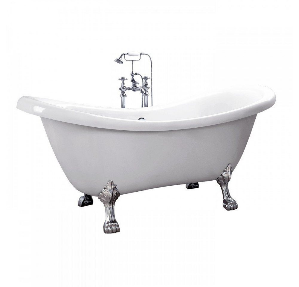 HOME DELUXE Badewanne Freistehende Badewanne FAMA, (1-tlg), 176 x 74 x 79 cm, inkl. Überlaufschutz & Siphon von HOME DELUXE