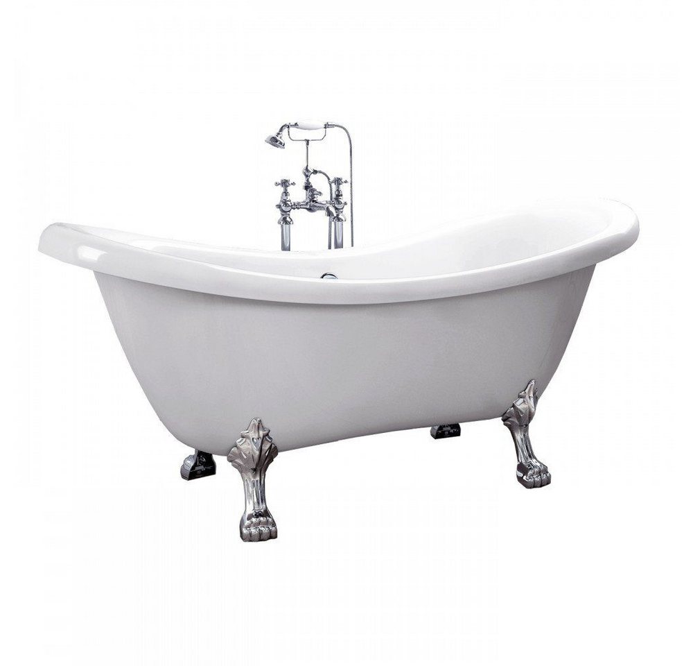 HOME DELUXE Badewanne Freistehende Badewanne FAMA, 176 x 74 x 79 cm, inkl. Überlaufschutz & Siphon von HOME DELUXE