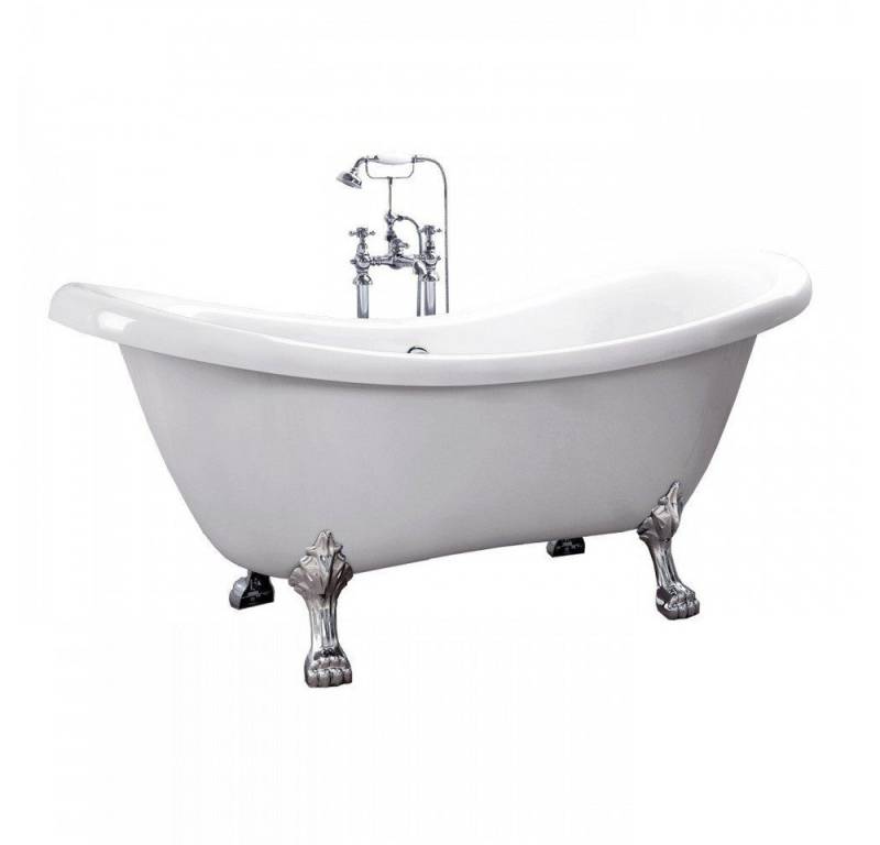 HOME DELUXE Badewanne Freistehende Badewanne FAMA, (1-tlg), 176 x 74 x 79 cm, inkl. Überlaufschutz & Siphon von HOME DELUXE