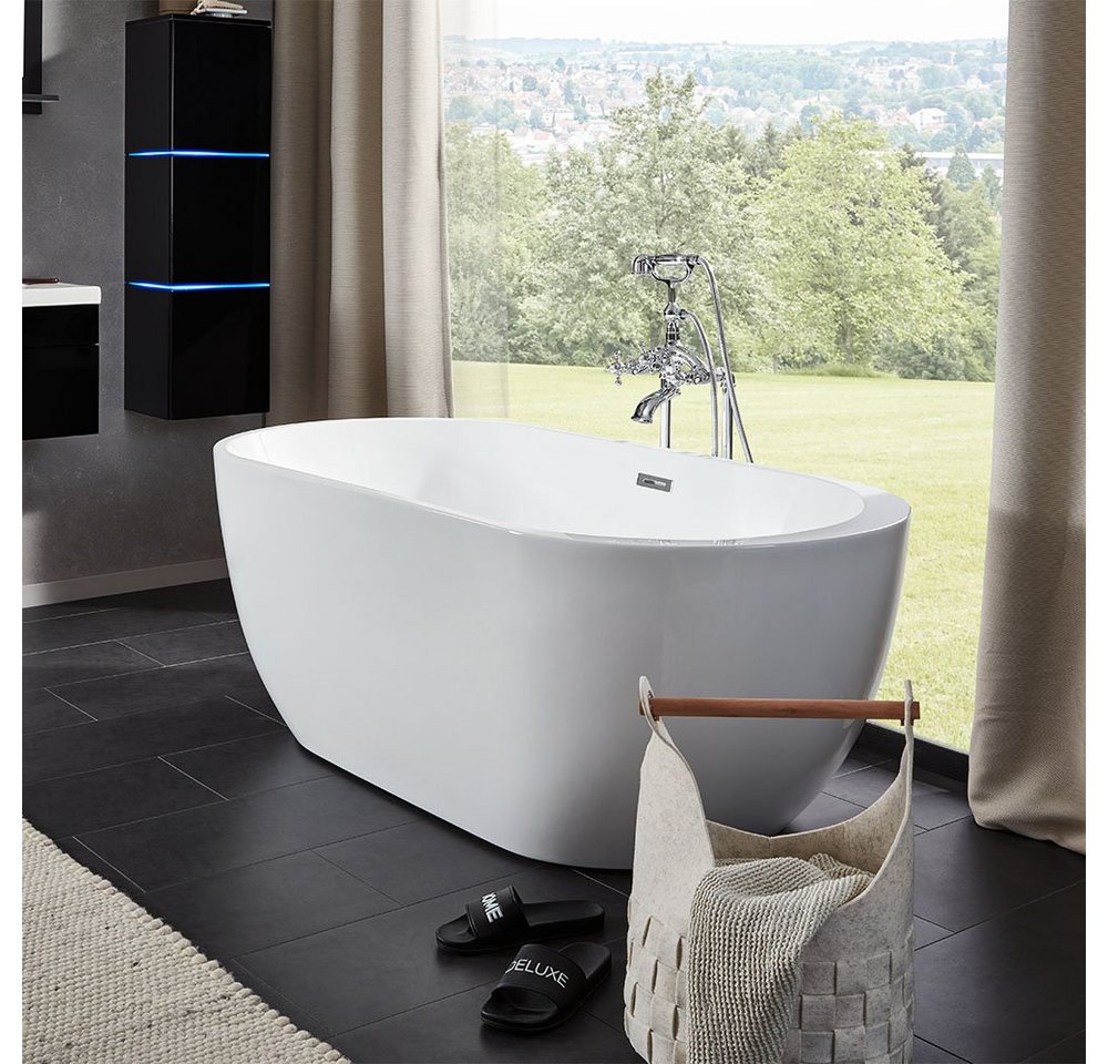 HOME DELUXE Badewanne Freistehende Badewanne CODO 170 x 80 x 58 cm, (2-tlg) von HOME DELUXE