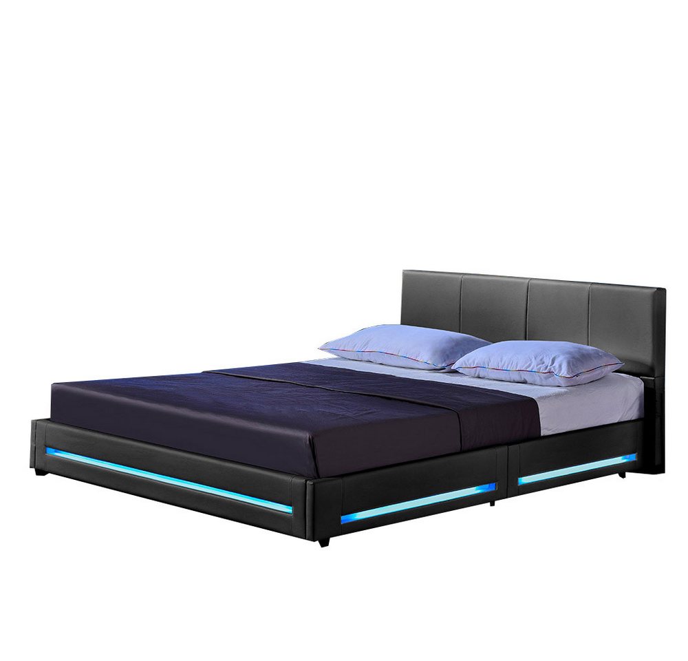 HOME DELUXE Bett LED Bett ASTEROID (Set, 2-tlg., Bettkasten und Lattenrost) von HOME DELUXE